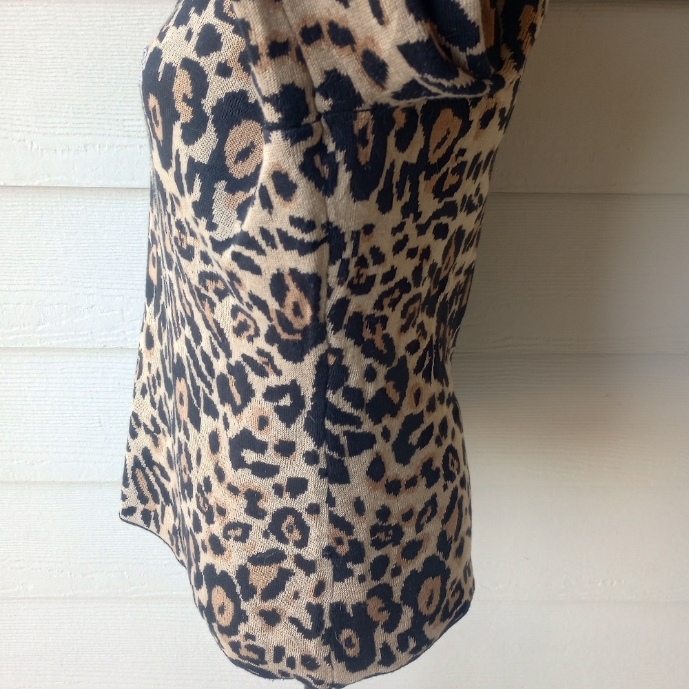 Bebe Basic Cheetah Leopard Print Sweater - image 6